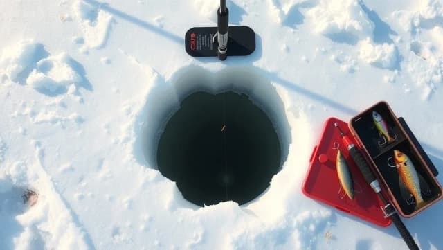 Vertikalfiske röding under isen